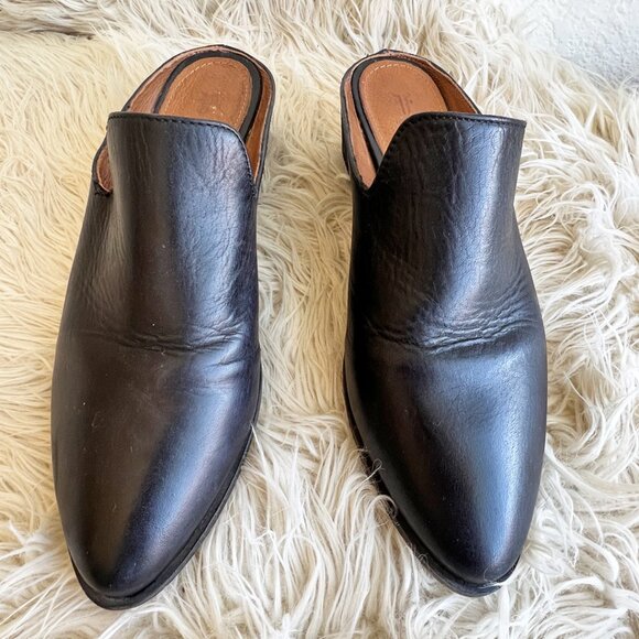 Frye Ray Mules in Black Leather, Size 8M - Picture 6 of 9